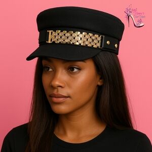 Black and Gold Conducter Hat